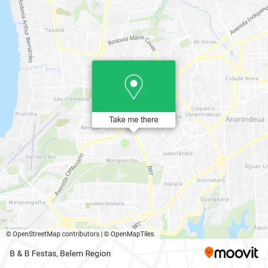 B & B Festas map