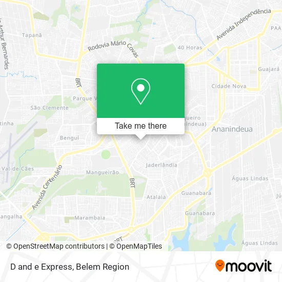 D and e Express map