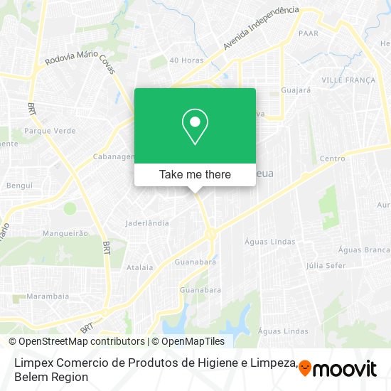 Mapa Limpex Comercio de Produtos de Higiene e Limpeza