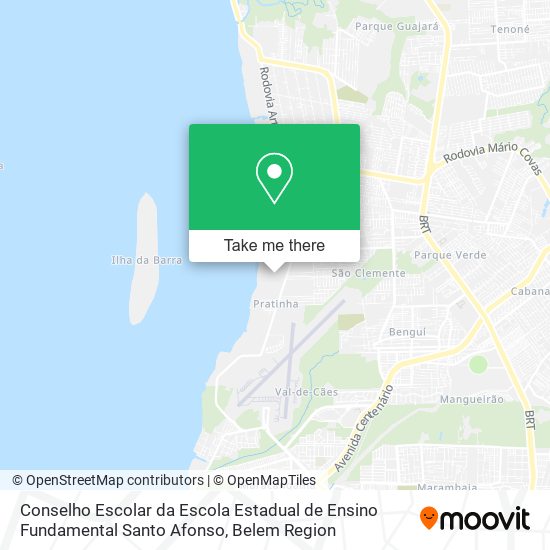 Mapa Conselho Escolar da Escola Estadual de Ensino Fundamental Santo Afonso