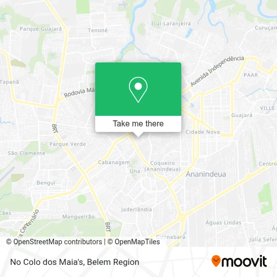 No Colo dos Maia's map
