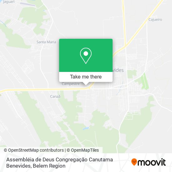 Mapa Assembléia de Deus Congregação Canutama Benevides