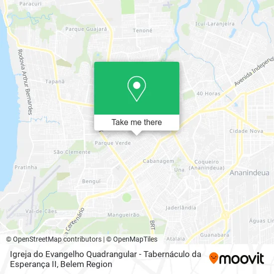 Igreja do Evangelho Quadrangular - Tabernáculo da Esperança II map