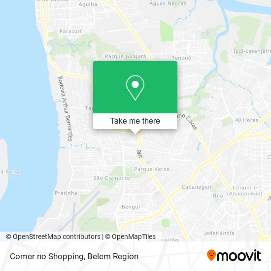 Comer no Shopping map
