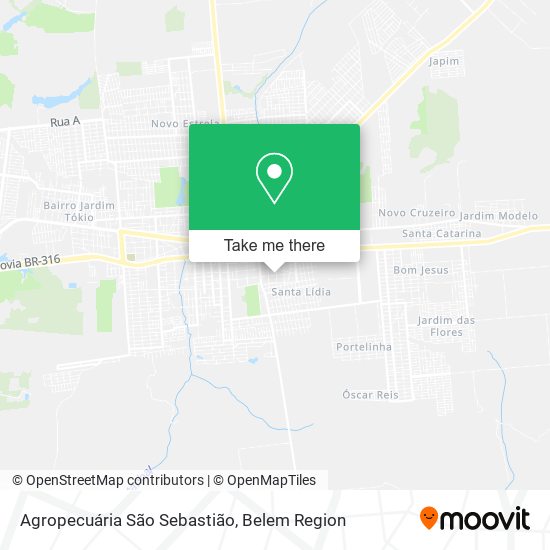 Agropecuária São Sebastião map