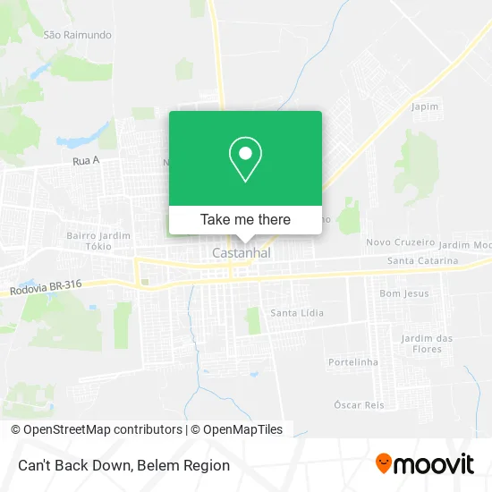 Can't Back Down map