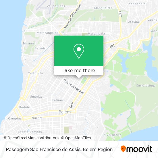 Mapa Passagem São Francisco de Assis