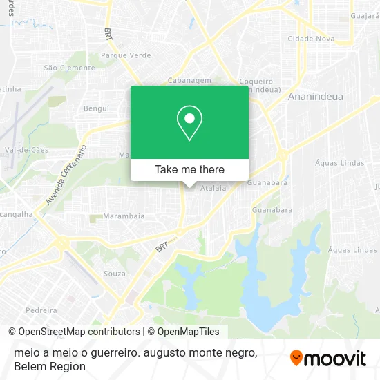 meio a meio o guerreiro. augusto monte negro map