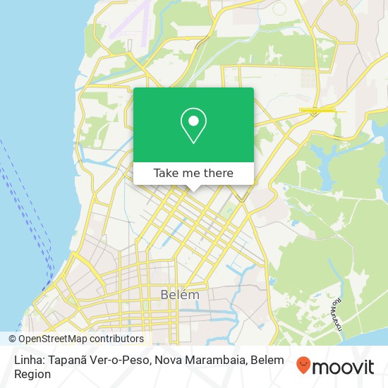 Linha: Tapanã Ver-o-Peso, Nova Marambaia map