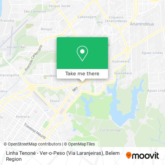 Linha Tenoné - Ver-o-Peso (Via Laranjeiras) map