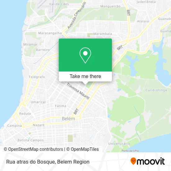 Rua atras do Bosque map