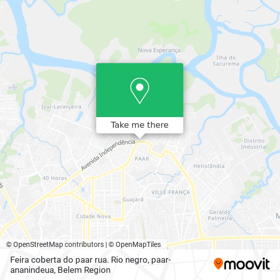 Mapa Feira coberta do paar
rua. Rio negro, paar- ananindeua
