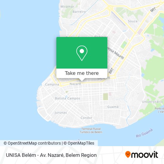 Mapa UNISA Belém - Av. Nazaré