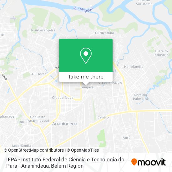 Mapa IFPA - Instituto Federal de Ciência e Tecnologia do Pará - Ananindeua