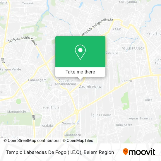 Templo Labaredas De Fogo (I.E.Q) map