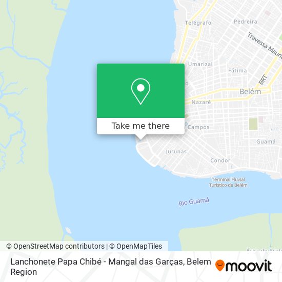 Mapa Lanchonete Papa Chibé - Mangal das Garças