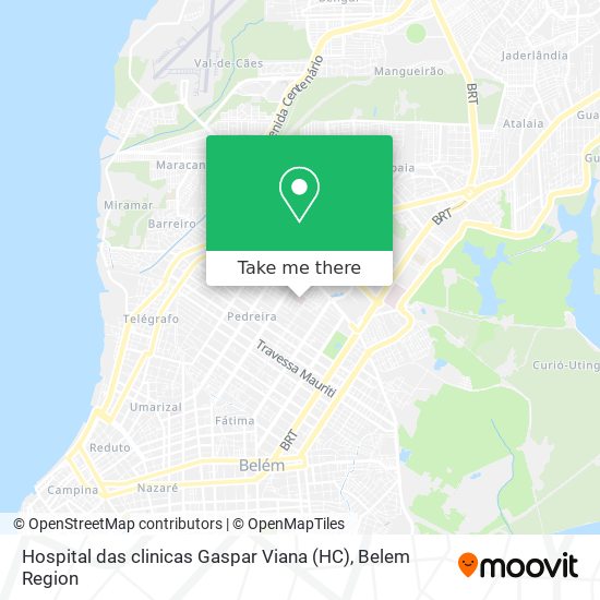 Mapa Hospital  das clinicas Gaspar Viana (HC)