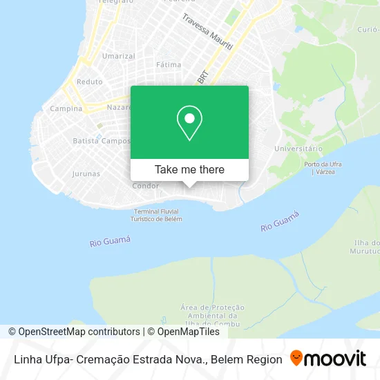 Linha Ufpa- Cremação Estrada Nova. map