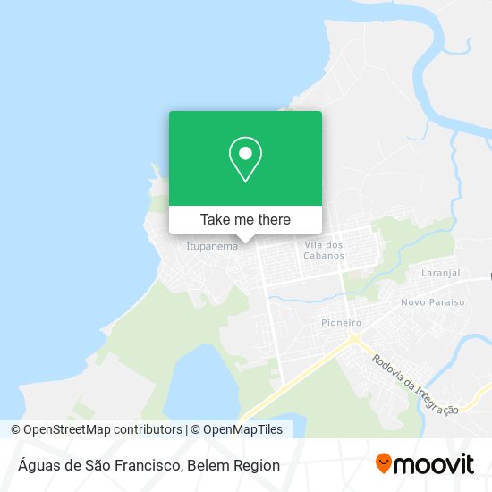 Águas de São Francisco map