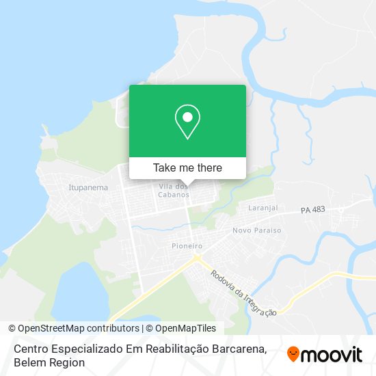 Centro Especializado Em Reabilitação Barcarena map