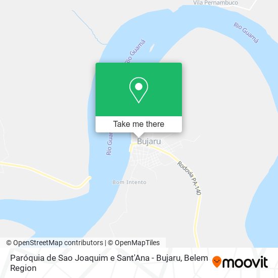 Mapa Paróquia de Sao Joaquim e Sant'Ana - Bujaru