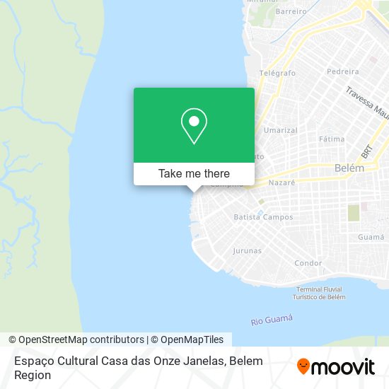 Mapa Espaço Cultural Casa das Onze Janelas