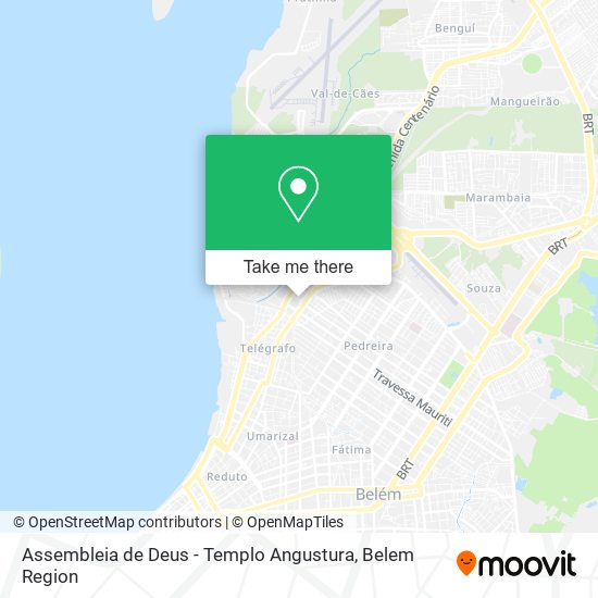 Mapa Assembleia de Deus - Templo Angustura