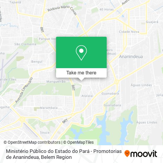 Ministério Público do Estado do Pará - Promotorias de Ananindeua map