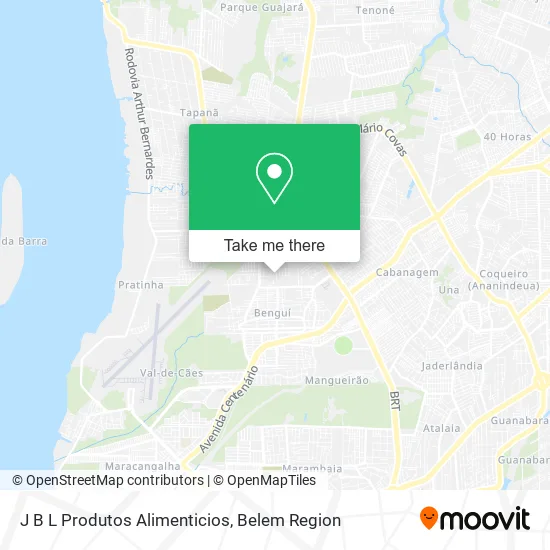 J B L Produtos Alimenticios map
