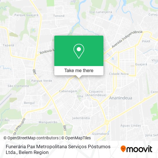 Mapa Funerária Pax Metropolitana Serviços Póstumos Ltda.