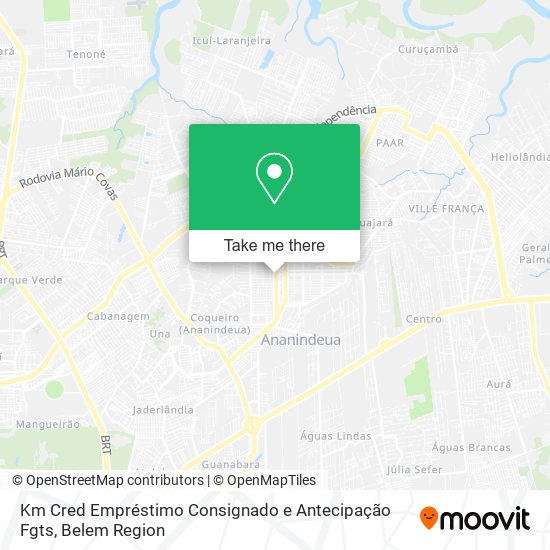 Km Cred Empréstimo Consignado e Antecipação Fgts map
