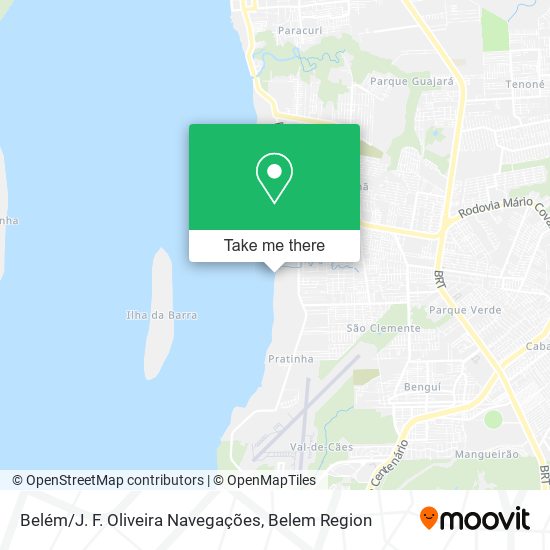 Belém / J. F. Oliveira Navegações map