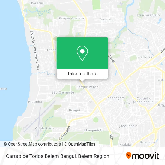 Cartao de Todos Belem Bengui map