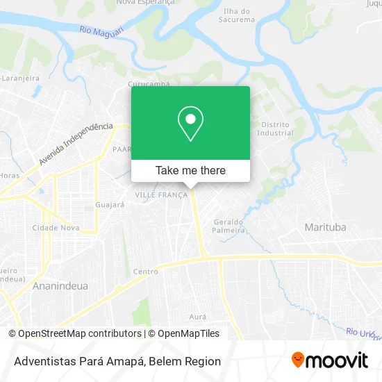 Adventistas Pará Amapá map