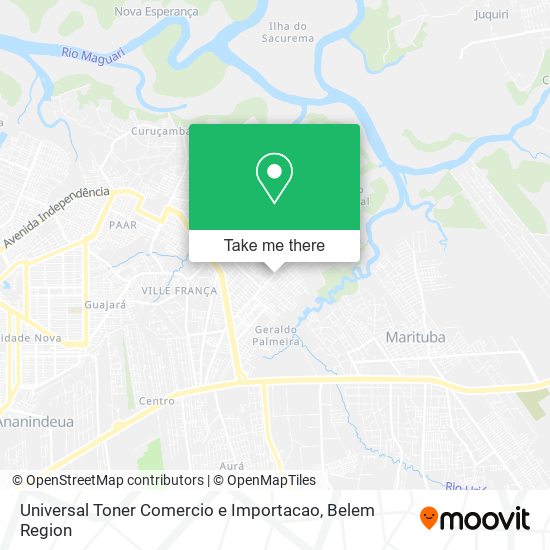 Universal Toner Comercio e Importacao map