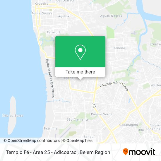 Templo Fé - Área 25 - Adicoaraci map