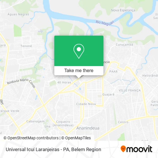 Universal Icuí Laranjeiras - PA map