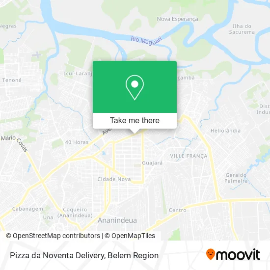 Pizza da Noventa Delivery map