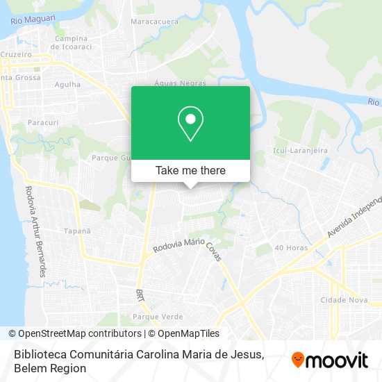 Mapa Biblioteca Comunitária Carolina Maria de Jesus