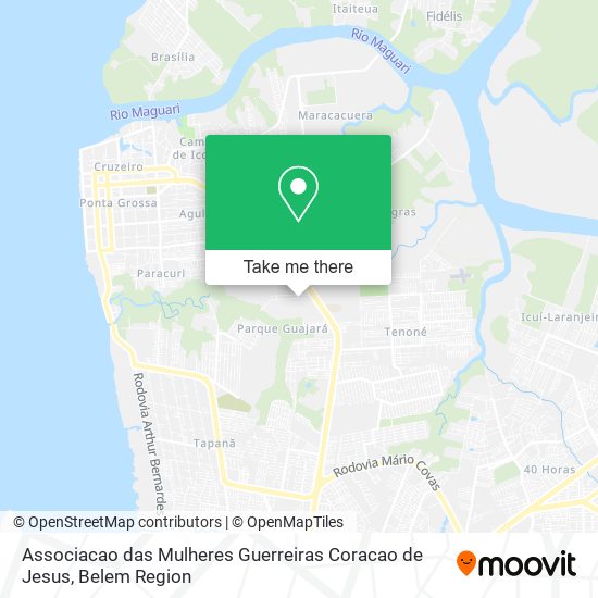 Mapa Associacao das Mulheres Guerreiras Coracao de Jesus