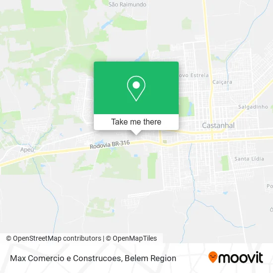 Max Comercio e Construcoes map