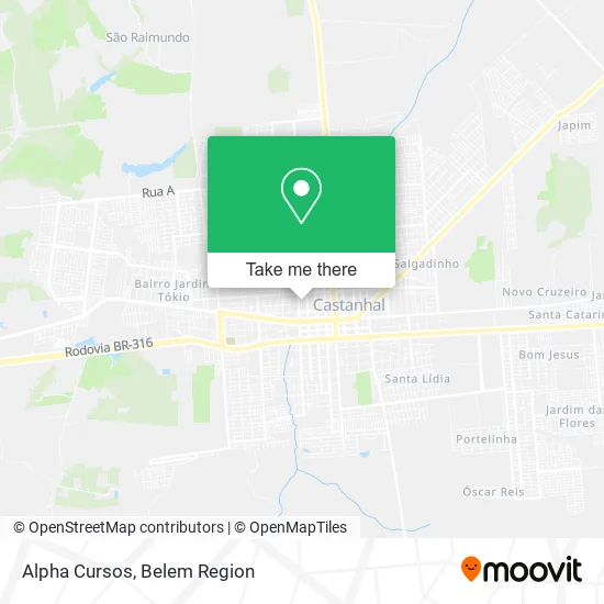 Alpha Cursos map