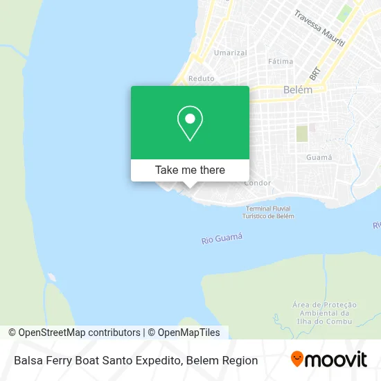 Balsa Ferry Boat Santo Expedito map