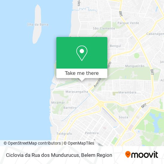 Ciclovia da Rua dos Mundurucus map