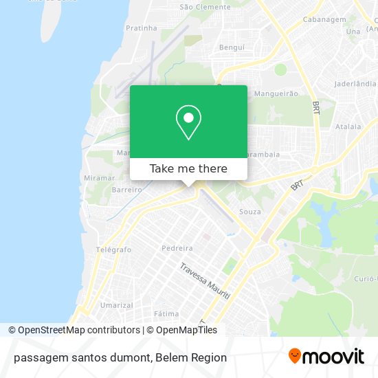 passagem santos dumont map