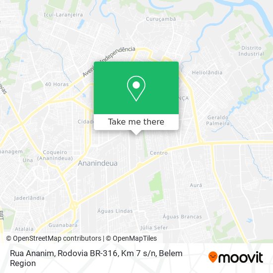Rua Ananim, Rodovia BR-316, Km 7 s / n map