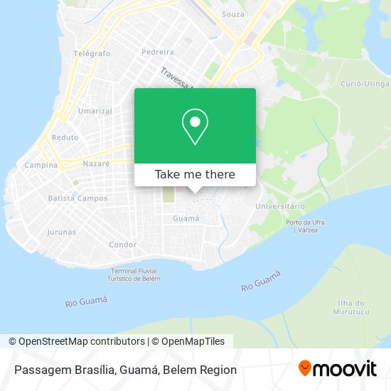 Passagem Brasília, Guamá map