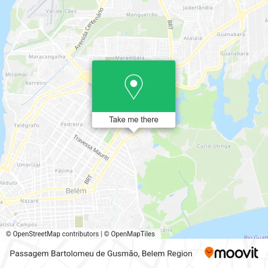 Passagem Bartolomeu de Gusmão map