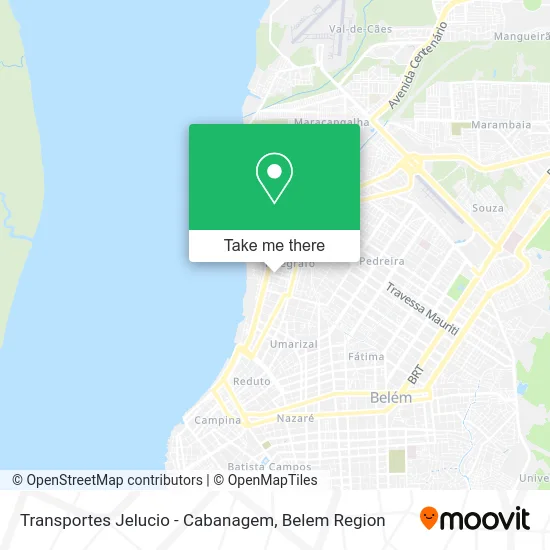 Transportes Jelucio - Cabanagem map