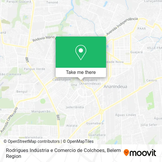 Rodrigues Indústria e Comercio de Colchoes map